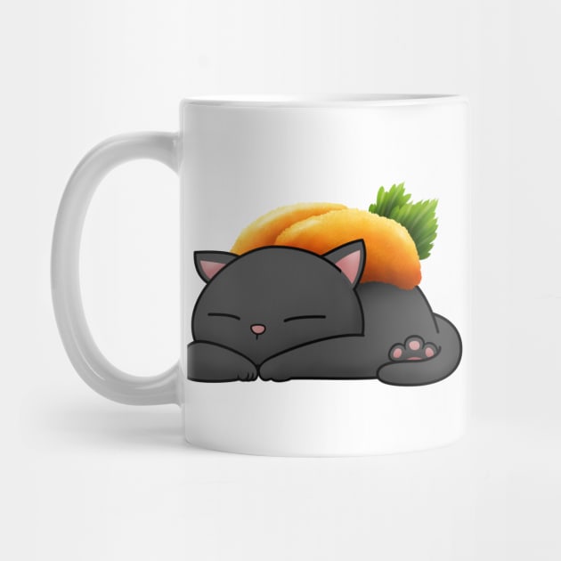 Chubby Cat Uni Sushi (cat only) by Takeda_Art